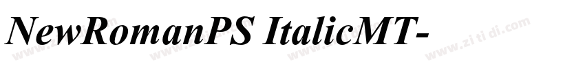 NewRomanPS ItalicMT字体转换
